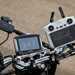 A sat nave and drone equipment attached to handlebars