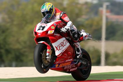 Xerox Ducati's Troy Bayliss was victorious in race two in Vallelunga