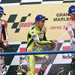 Valentino Rossi on the podium with his hero Norick Abe in 2001
