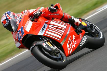 MotoGP champion Casey Stoner has had the perfect start to his home MotoGP in Phillip Island today