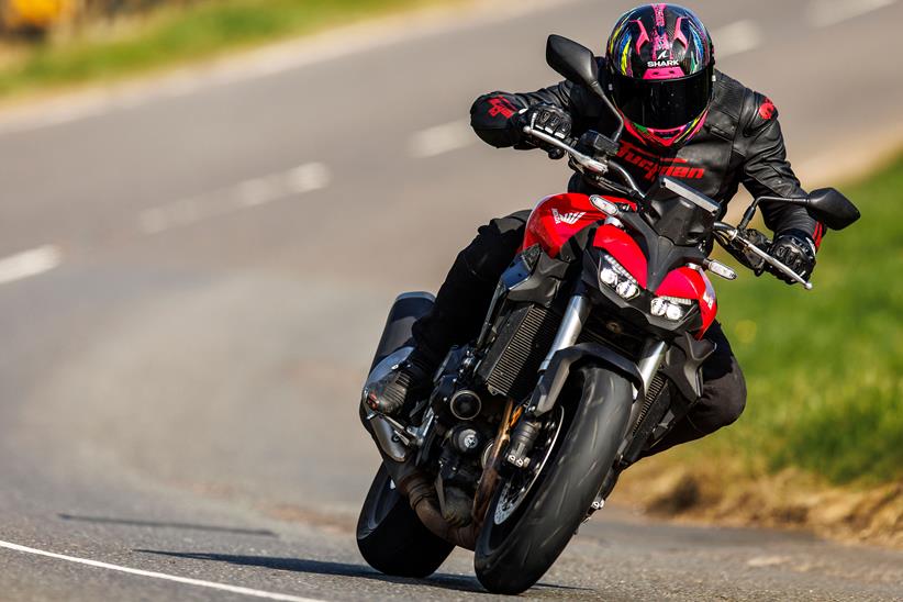 Rider on a Honda CB1000 Hornet