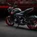 Triumph Trident 660 Triple Tribute on its side stand