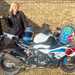 Carl's wife Daisy with the BMW S1000RR