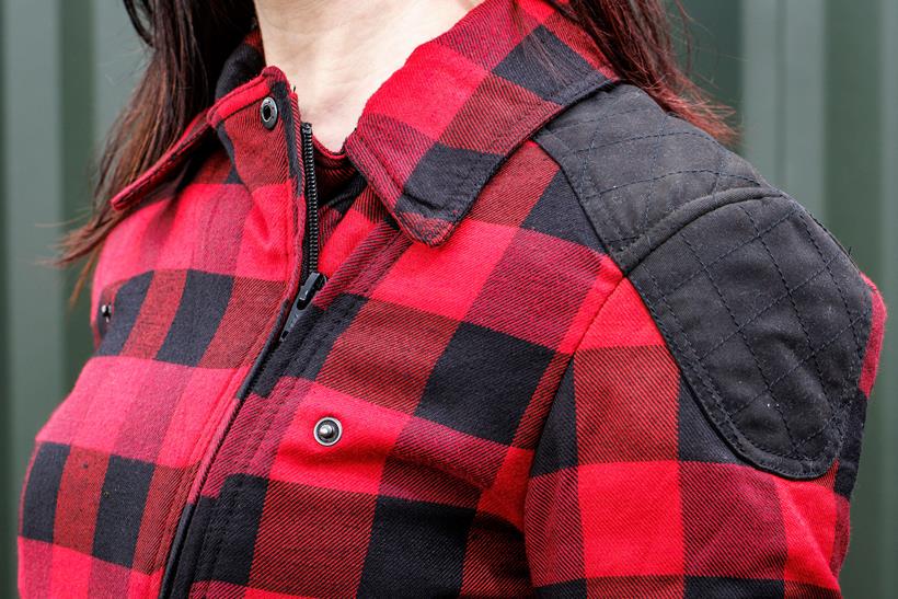 MotoGirl Jessie jacket quilted shoulder patch