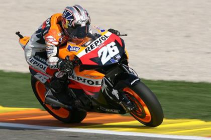 Pole position for Dani Pedrosa was overshadowed by injury for Valentino Rossi