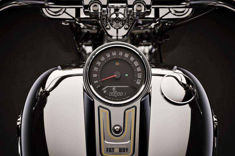 Harley-Davidson Fat Boy Gray Ghost clocks