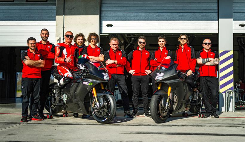 Ducati MotoE development team in pit lane