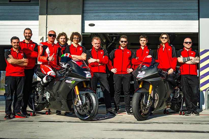 Ducati MotoE development team in pit lane