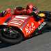 Ducati's Casey Stoner recorded his best lap on the new GP8 before crashing