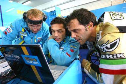 Loris Capirossi and Chris Vermuelen have been testing the 2008 Suziki MotoGP bike at Phillip Island