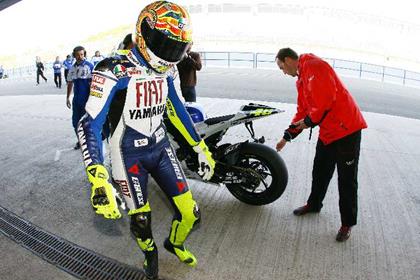 Valentino Rossi is happy with the start of his Bridgestone MotoGP career despite struggling with his fitness