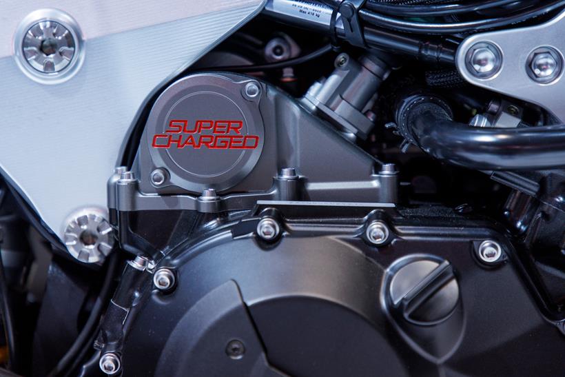 Supercharged Kawasaki engine powering Bimota motorcycles