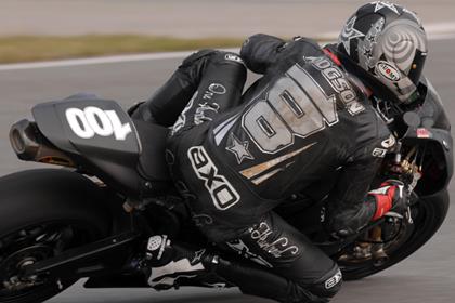 Neil Hodgson, seen here enjoying testing the CBR 600RR, is loving being back in America (Pic: Henny Ray Abrams)