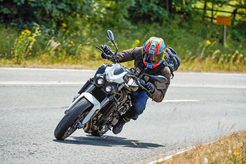 A Moto Morini cornering up Fish Hill