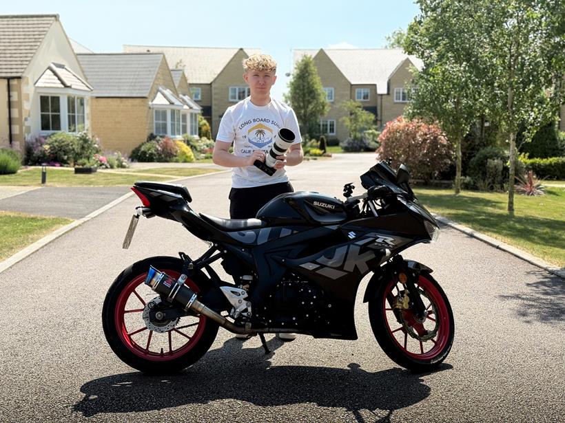 Photographer Ben Webster with his GSX-R125