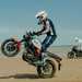 Yamaha XSR125 wheelie on beach