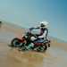 Yamaha XSR125 cornering on beach