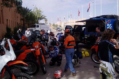 The British competitors prepare for the Dakar Rally