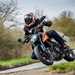 KTM Duke cornering on road