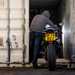 Stealing a motorbike from a lock-up