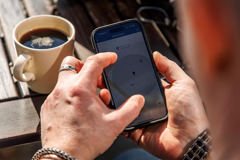 Using a motorcycle tracker app
