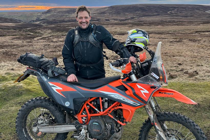Michael Guy with his own KTM 690 Enduro R