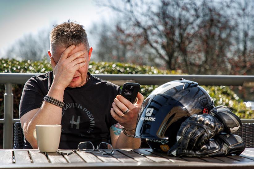 Biker distraught after receiving theft notification