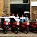 Row of courier bikes