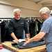 Ian and Mark check out a new design at Roadskin