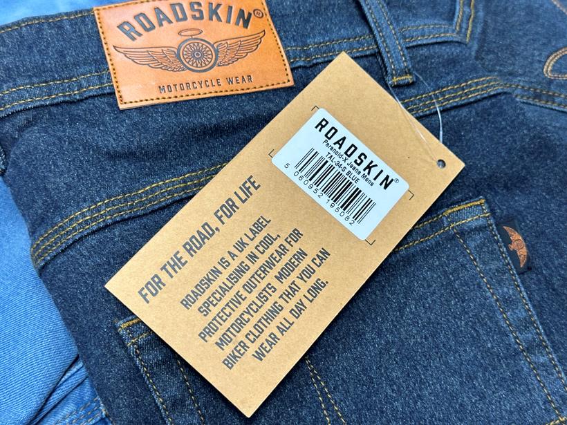 Roadskin jeans tag