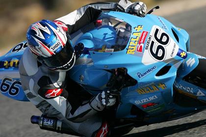 Tom Sykes, seen here on Rizla Suzuki's last test in Calafat in December, completed 59 laps