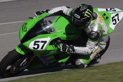 Chaz Davies equaled the 2007 pole time on his first day of testing in California