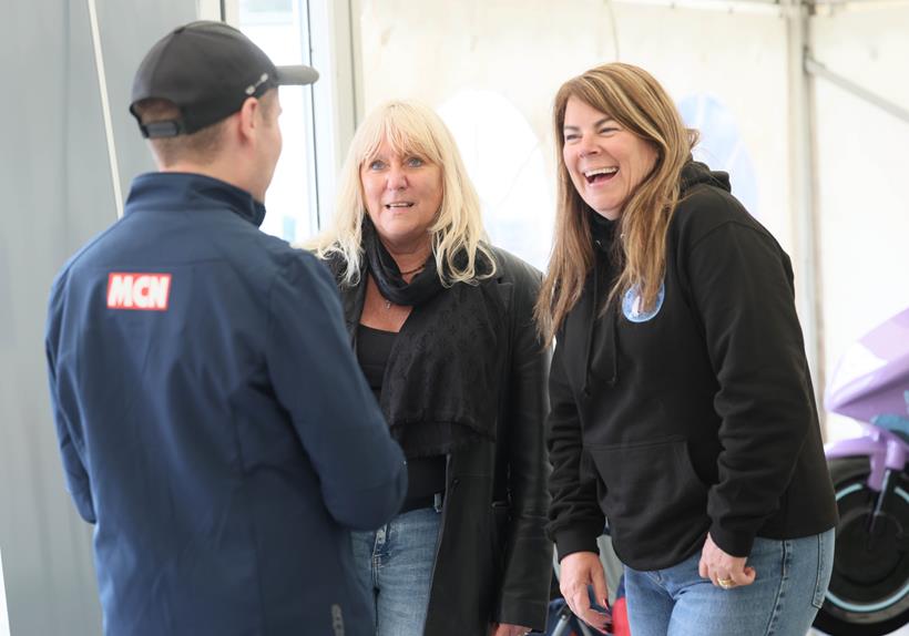 Volunteers Julie Stokes (left) and Kimberley Moughtin talk to MCN Volunteers Julie Stokes (left) and Kimberley Moughtin talk to MCN