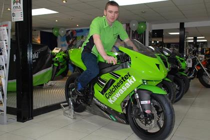 AJ Johnson will ride for Colchester Kawasaki in the National Junior Superstock 600 