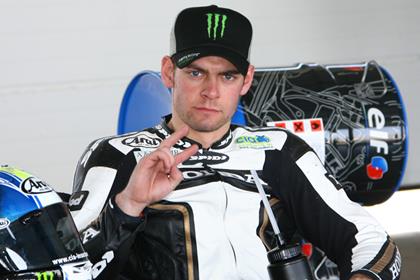 HM Plant Honda's Cal Crutchlow crashed out of the Almeria test earlier today