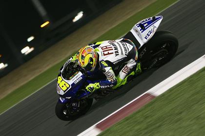 Valentino Rossi could only manage the ninth best time in Qatar over night