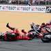 Pecco Bagnaia crashes out of contention at Le Mans.