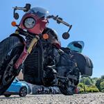 I took a blank cheque to the Indian parts catalogue to up the 101 Scout's touring capability