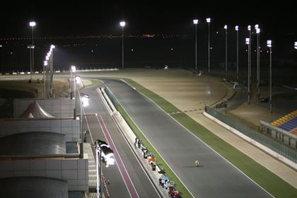 The first race will be the real test for the floodlights at the Losail Circuit