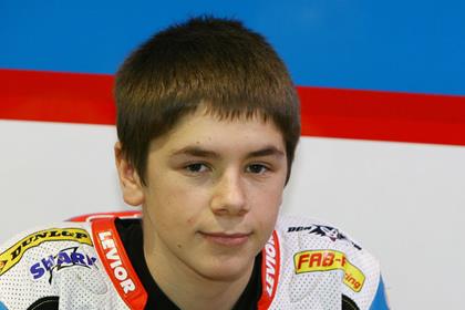 15-year-old Scott redding will start his first 125GP from the front row tomorrow evening