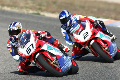 The Airwaves Ducati pairing of Shane Byrne and Leon Camier have been testing at Calafat