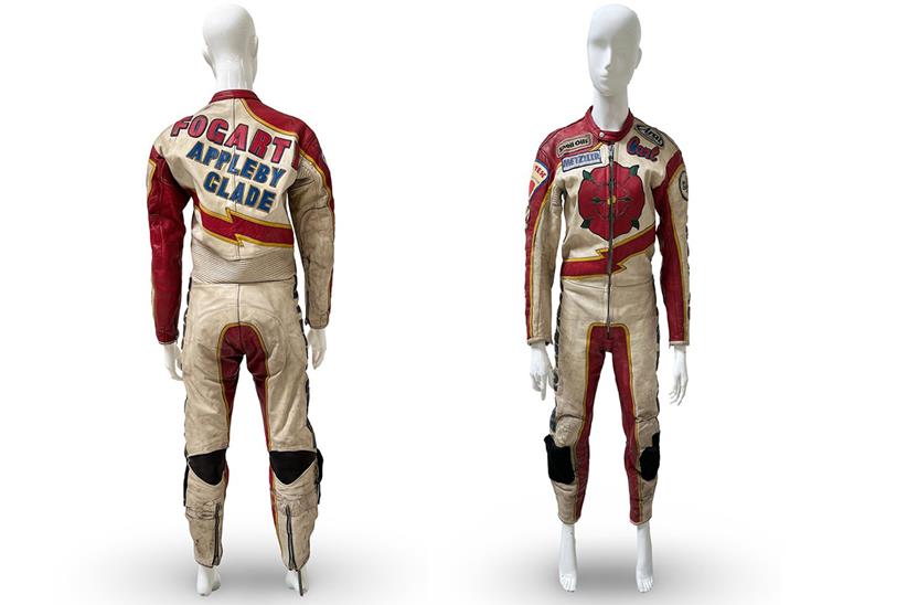 Carl Fogarty's leathers offered as part of the collection