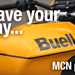 Buell fuel tank finished in orange