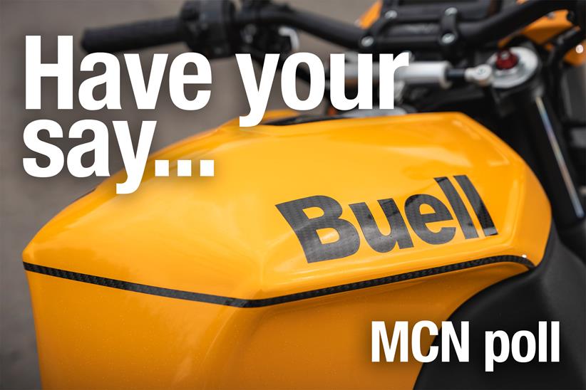 Buell fuel tank finished in orange