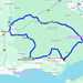 Google maps route of the 777 Motorcycle Café route