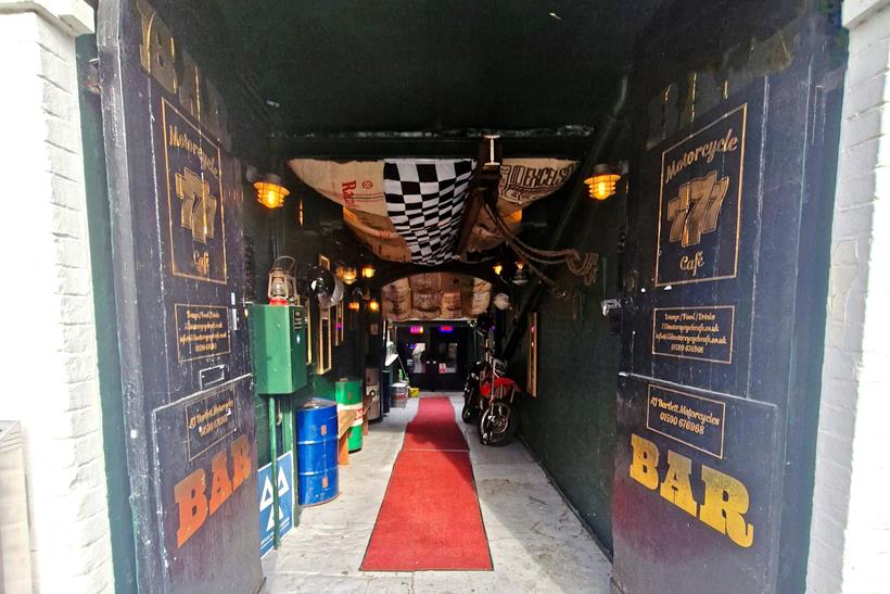 Entrance to the 777 Motorcycle Café