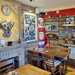 The dining area with more motorbike décor