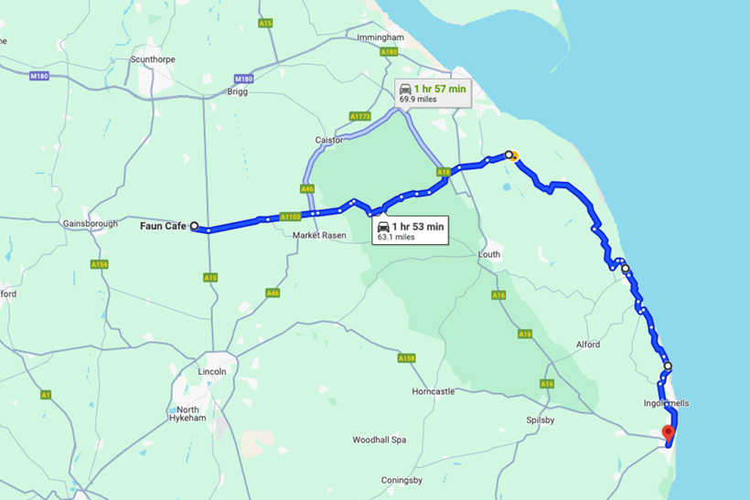Our recommend route nearby to Faun Cafe