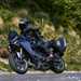2025-on Yamaha Tracer 9 GT+ leaning over on a corner