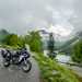 2025-on Yamaha Tracer 9 GT+ static shot of the bike parked on the edge of a mountain road